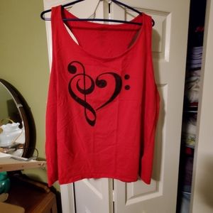 Torrid treble clef heart tank